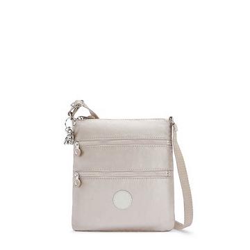 Torby Mini Kipling Keiko Metallic Crossbody Beżowe | PL 1881GS